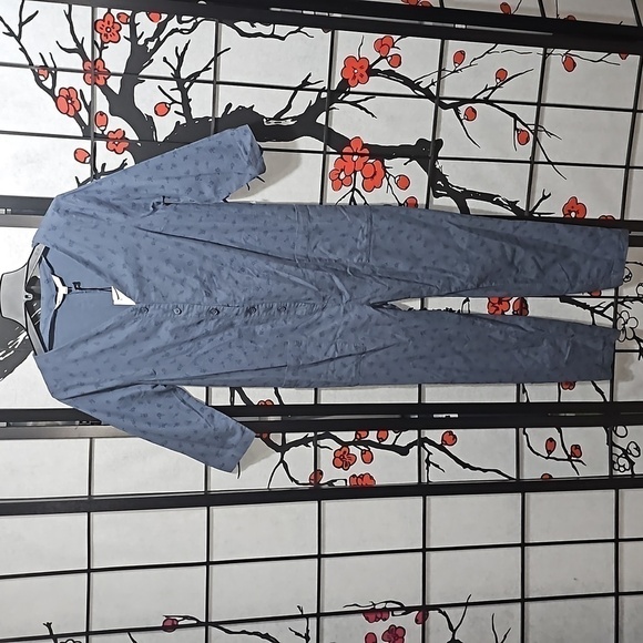 The Nines by Hatch Blue Maternity Jumpsuit Size Small NWT - Picture 2 of 9